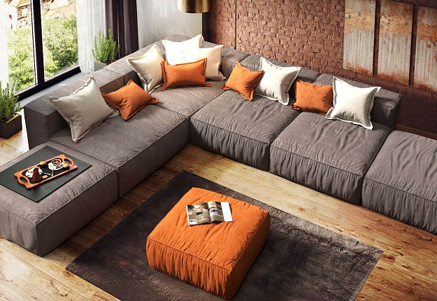 Модульный бескаркасный диван Фри на заказ 